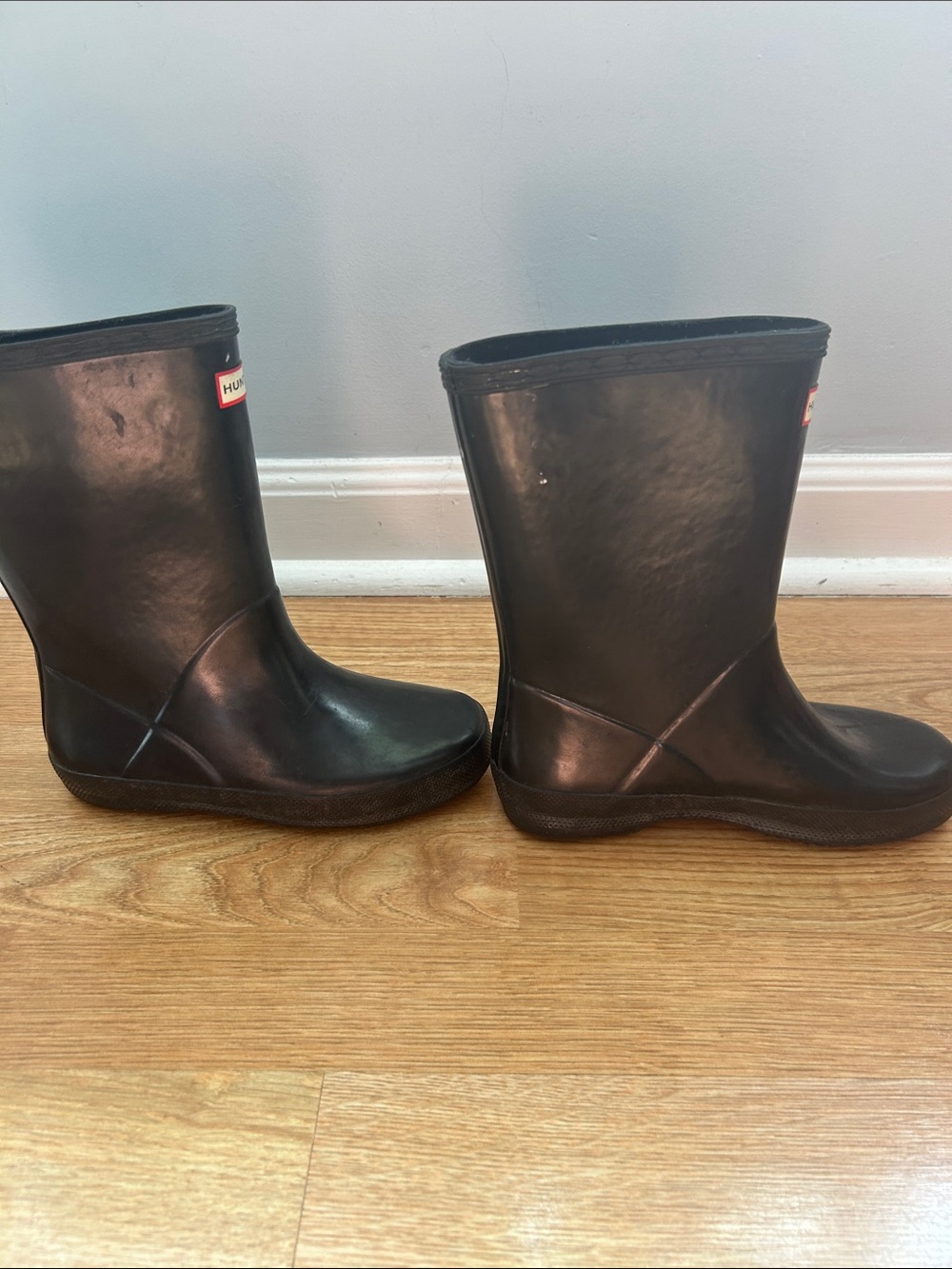 Hunter Kids Black Rain Boots - Picture 2 of 5